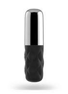 Чёрно-серебристая вибропуля Satisfyer Mini Sparkling Darling
