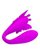 Лиловый вибромассажер для пар Chimera с пультом ДУ