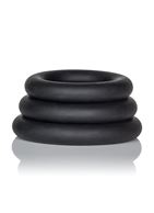 Набор из 3 чёрных эрекционных колец Dr. Joel Kaplan - Silicone Support Rings