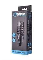 Открытая дымчатая насадка с точками и рёбрами ToyFa XLover - 11,5 см.