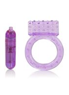 Фиолетовое эрекционное кольцо с вибрацией One Touch Nubby