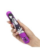 Фиолетовый вибратор с принтом CLASSIC VIBRATOR PURPLE SNAKE WOMAN - 18,4 см.