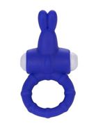 Фиолетовое виброкольцо с зайчиком для клиторального массажа Power Rabbit Clit Cockring