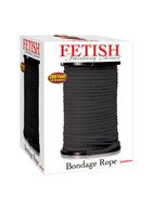 Черная веревка для связывания Bondage Rope (61 м)