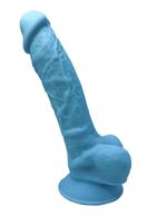 Голубой фаллоимитатор 7" Model 1 Premium Silicone Dildo (17,6 см)