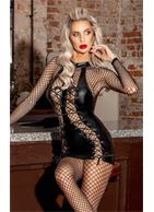 Сексуальное мини-платье с двойной шнуровкой Powerwetlook