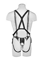 Страпон-система с телесной насадкой 10 Hollow Strap-On Suspender System - 25 см.