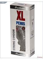 Прозрачная гелевая насадка-ёршик EROTICON® XL PENIS с бусинками (14 см)