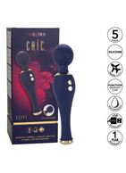 Синий клиторальный вибромассажер Chi­c Poppy (20,25 см)