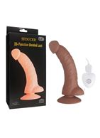 Коричневый вибратор SEDUCER 20 Function Bended Lust (17,5 см)