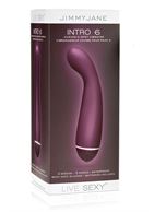 Фиолетовый вибромассажер Intro 6 Purple для G-массажа - 17 см.
