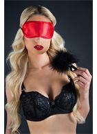 Набор для игр Velvet Soft Eye Mask and Tickler: маска на глаза и пуховая кисточка