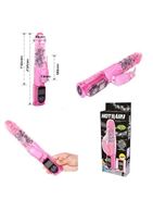 Розовый вибратор хай-тек HotBaby - 23,2 см.