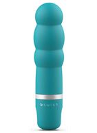 Бирюзовый рельефный мини-вибратор Bcute Classic Pearl (10 см)