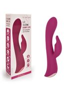 Бордовый вибромассажер-кролик 5" Silicone Bunny Love (19,1 см)