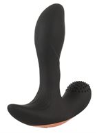 Черный массажер простаты с вибрацией Remote Controlled Prostate Plug with 2 Functions (13,6 см)