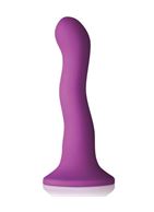 Фиолетовый изогнутый фаллоимитатор Colours Wave - 6" Dildo (19 см)