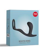 Чёрное эрекционное кольцо с анальной пробкой Bootie Ring