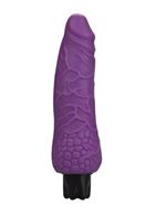 Фиолетовый вибратор-реалистик Realistic Skin Vibrator Small (16,3 см)