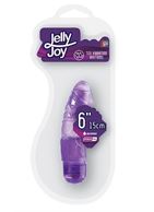 Фиолетовый вибромассажёр JELLY JOY 6" - 10 VIBRATING RHYTHMS (15 см)