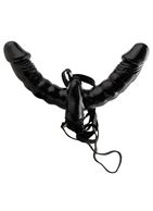 Двойной страпон с вибрацией Vibrating Double Delight Strap-On