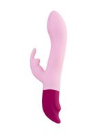 Розовый вибратор кролик Hello Rabbit (24,5 см)