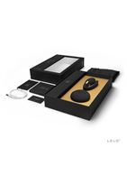 Чёрный вибратор для пар Tiani 24K Obsidian Black с декором из золота 