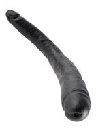 Чёрный двусторонний дилдо 16 Tapered Double Dildo - 40,6 см.