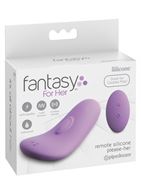 Фиолетовый компактный вибростимулятор Remote Silicone Please-Her