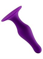 Фиолетовая анальная пробка с длинным кончиком Butt Plug with Suction Cup Medium