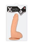 Телесный фаллоимитатор на присоске XSKIN 7 DONG FLESH (18 см)