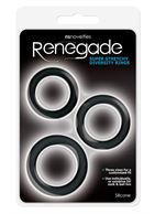 Набор из 3 чёрных эрекционных колец Renegade Diversity Rings Black