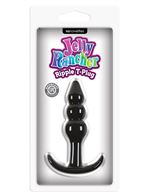 Чёрная анальная пробка Jelly Rancher T-Plug Ripple - 10,9 см.