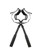 Чёрный бондажный комплект Romfun Sex Harness Bondage на сбруе