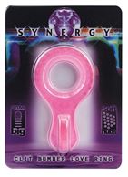 Розовое эрекционное кольцо SYNERGY CLIT BUMPER LOVE RING PINK