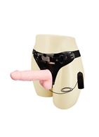 Реалистичный фаллоимитатор телесного цвета на трусиках Harness - 16,5 см.