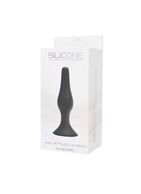 Чёрная анальная пробка из силикона среднего размера ANAL BOTTLE PLUG SILICONE MEDIUM (11,5 см)