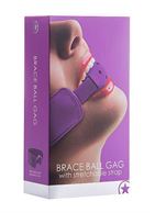 Фиолетовый кляп Brace Ball Purple