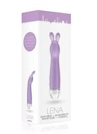 Фиолетовый вибратор с ушками Lena - 17,2 см.