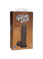 Реалистичный фаллоимитатор Ultra Realistic 6 Black - 21 см.