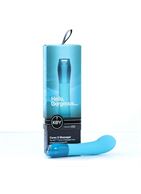 Голубой вибромассажер с изогнутой головкой Ceres G Spot
