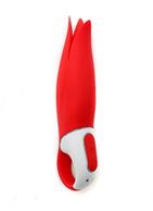 Красный вибратор Satisfyer - Power Flower с лепестками (18,8 см)