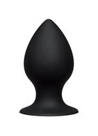 Малая чёрная анальная пробка Kink Ace Silicone Plug 3 - 8,26 см.