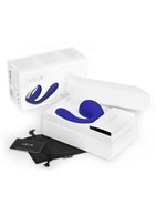 Синий вибромассажер для пар Tara Midnight Blue