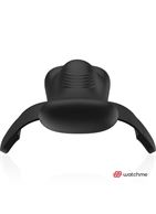 Черная вибровкладка в трусики с пультом-часами Anne's Desire Vibro Panty Wireless Watchme