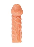 Телесная закрытая насадка с венками Cock Sleeve 006 Size M (15,6 см)