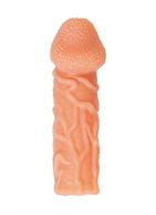 Телесная закрытая насадка с венками Cock Sleeve 006 Size M (15,6 см)