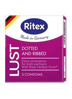 Рифленые презервативы RITEX LUST с пупырышками (3 шт)