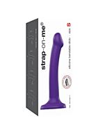 Фиолетовый фаллоимитатор-насадка Strap-On-Me Dildo Dual Density - размер S (17 см)