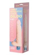 Телесный вибратор Vibro Realistic Cock Dildo с мошонкой (18 см)